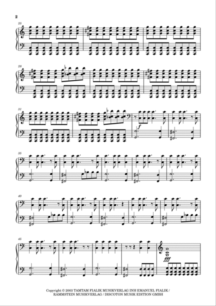 Benzin Piano Solo scores gallery preview page 2