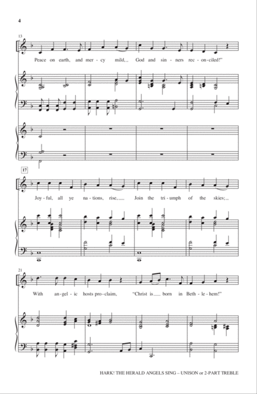 Hark! The Herald Angels Sing Choir scores gallery preview page 3