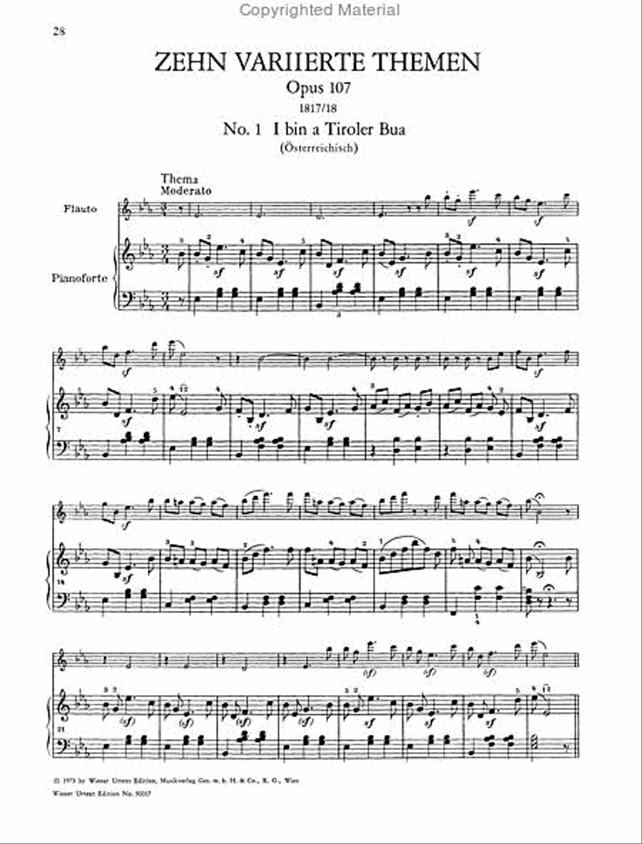 Variations on Folksongs for piano solo Chamber Music scores gallery preview page 3