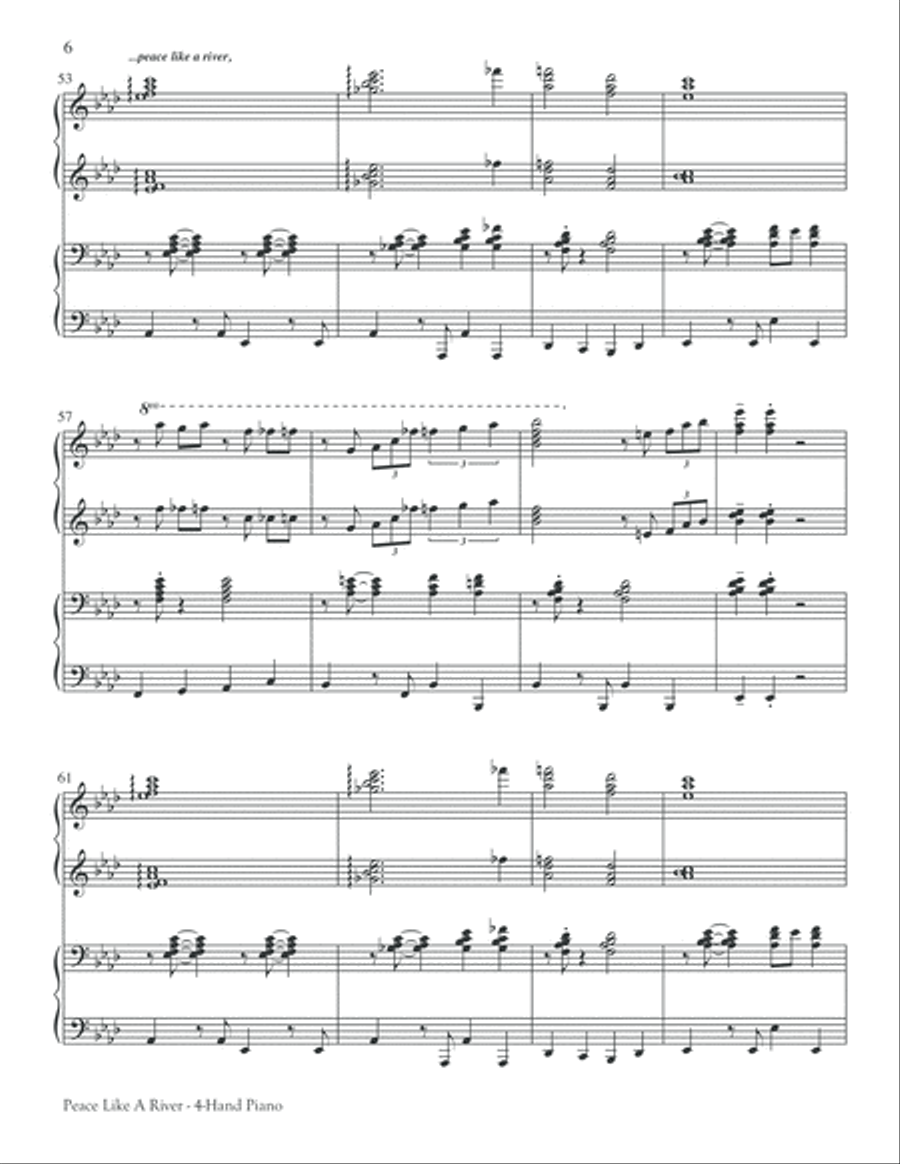 Peace Like a River Choir scores gallery preview page 6