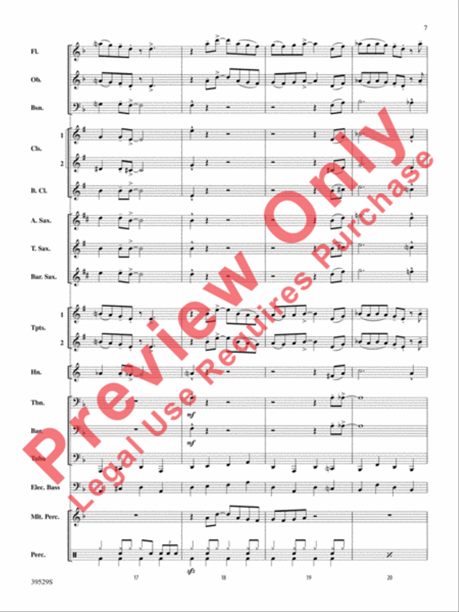 Minnie the Moocher Concert Band scores gallery preview page 8