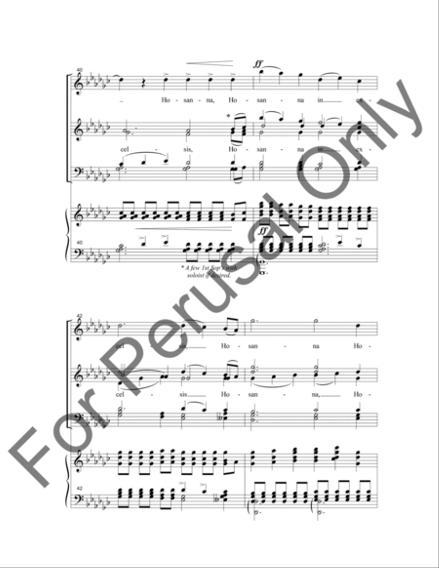 Benedictus, Hosanna 4-Part scores gallery preview page 8