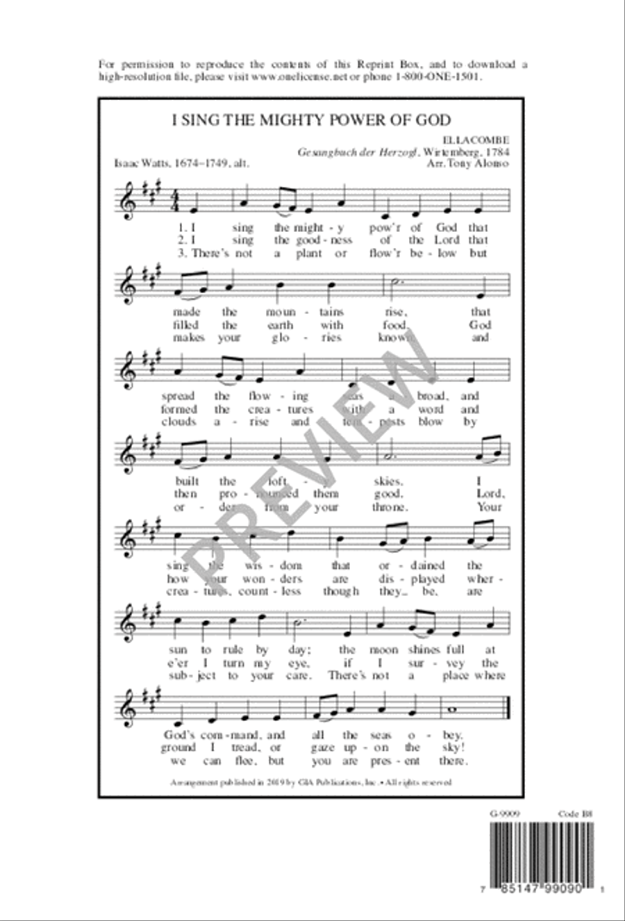 I Sing the Mighty Power of God 3-Part scores gallery preview page 8