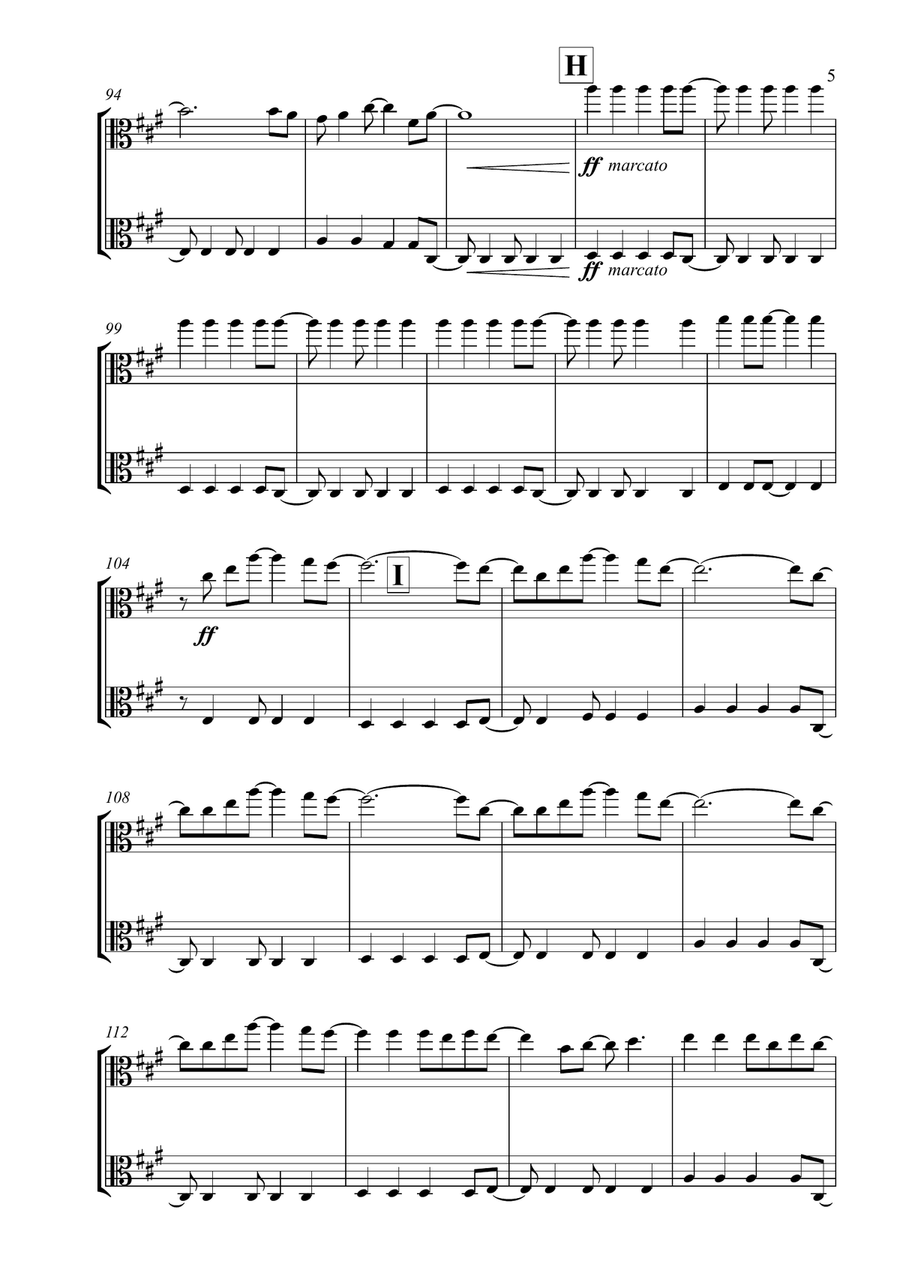 Viva La Vida Viva La Vida String Duet scores gallery preview page 5
