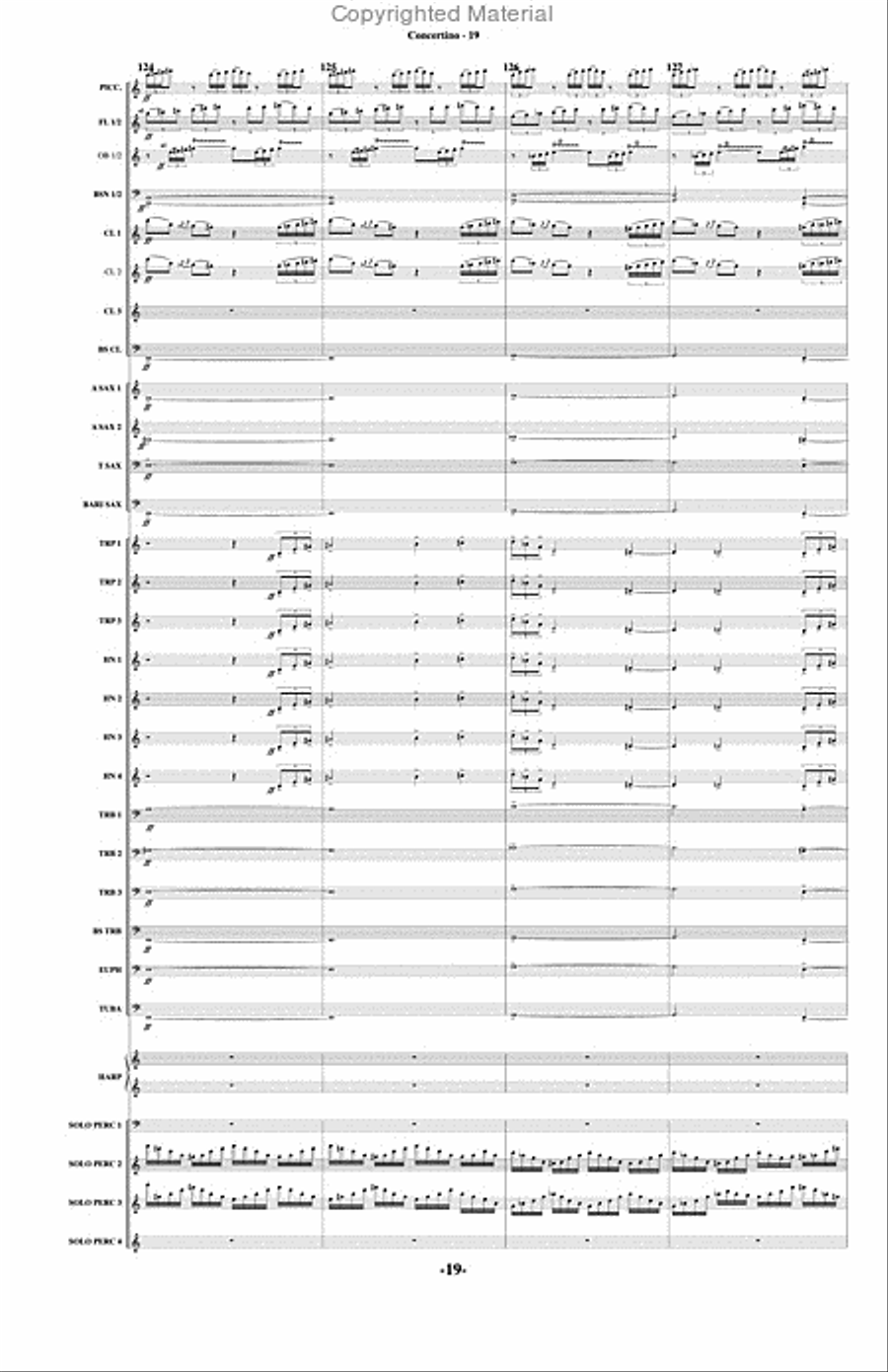 Concertino for 4 Percussion Concertino for 4 Percussion Concert Band scores gallery preview page 20