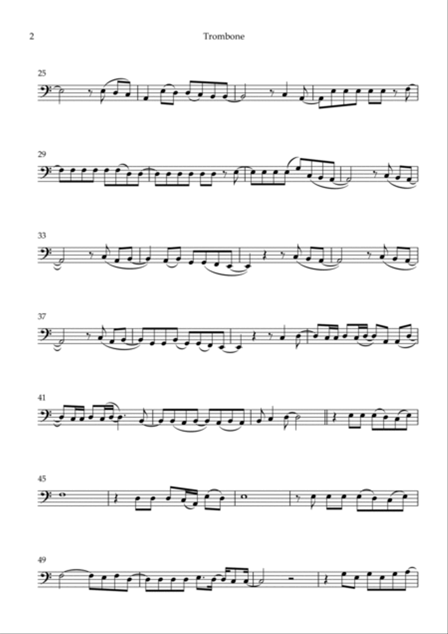 Flowers Trombone Solo scores gallery preview page 2