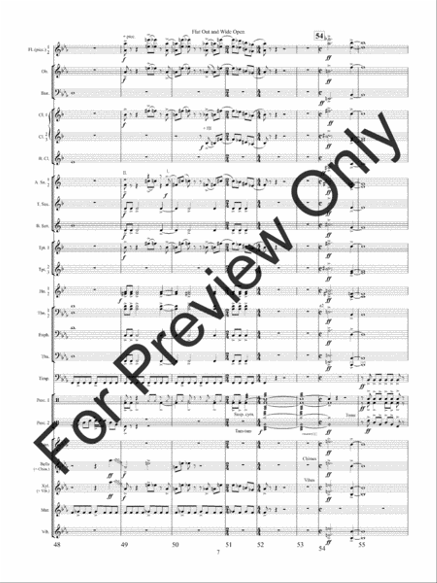 Flat Out and Wide Open Concert Band scores gallery preview page 10