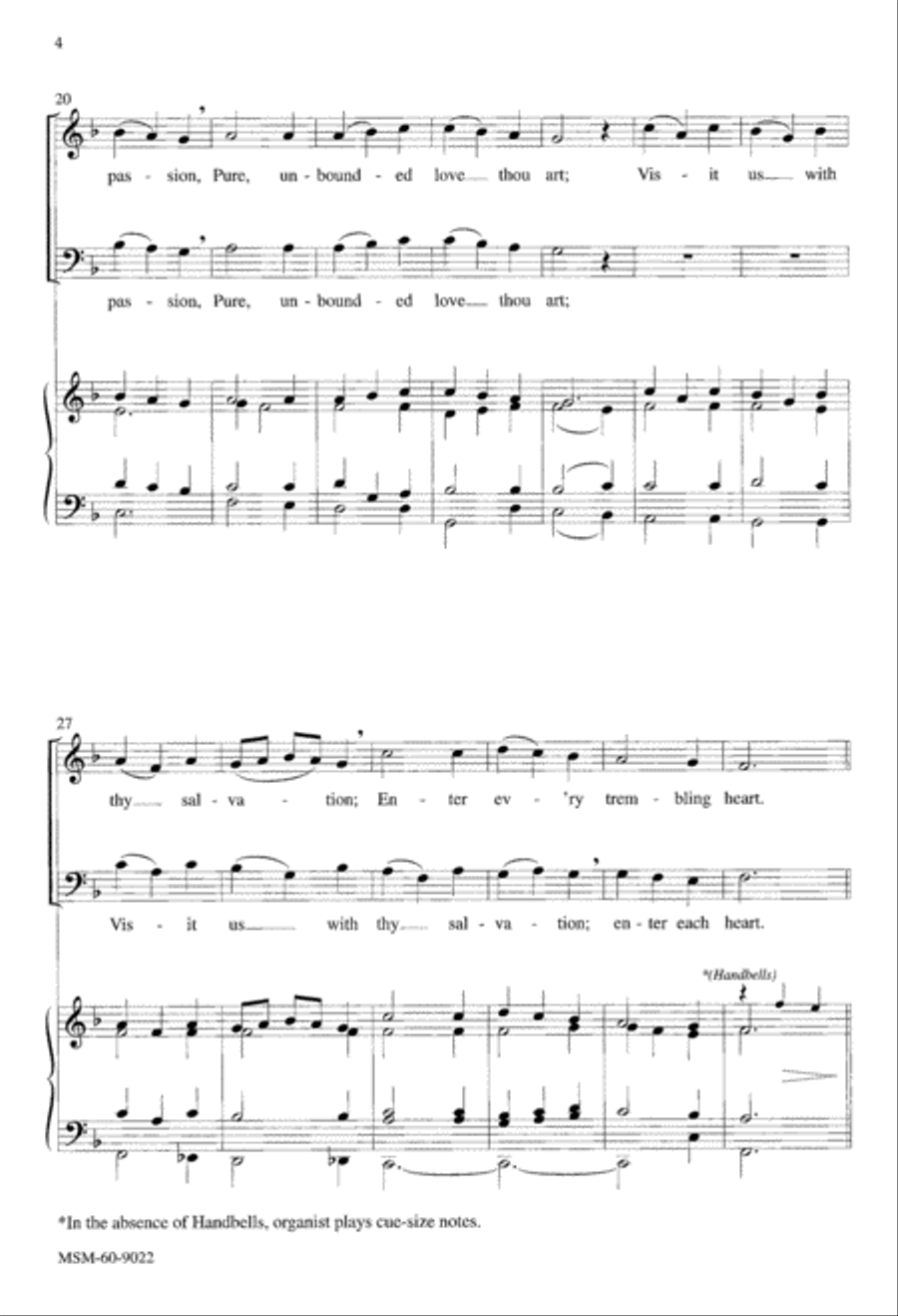 Love Divine, All Loves Excelling 4-Part scores gallery preview page 4