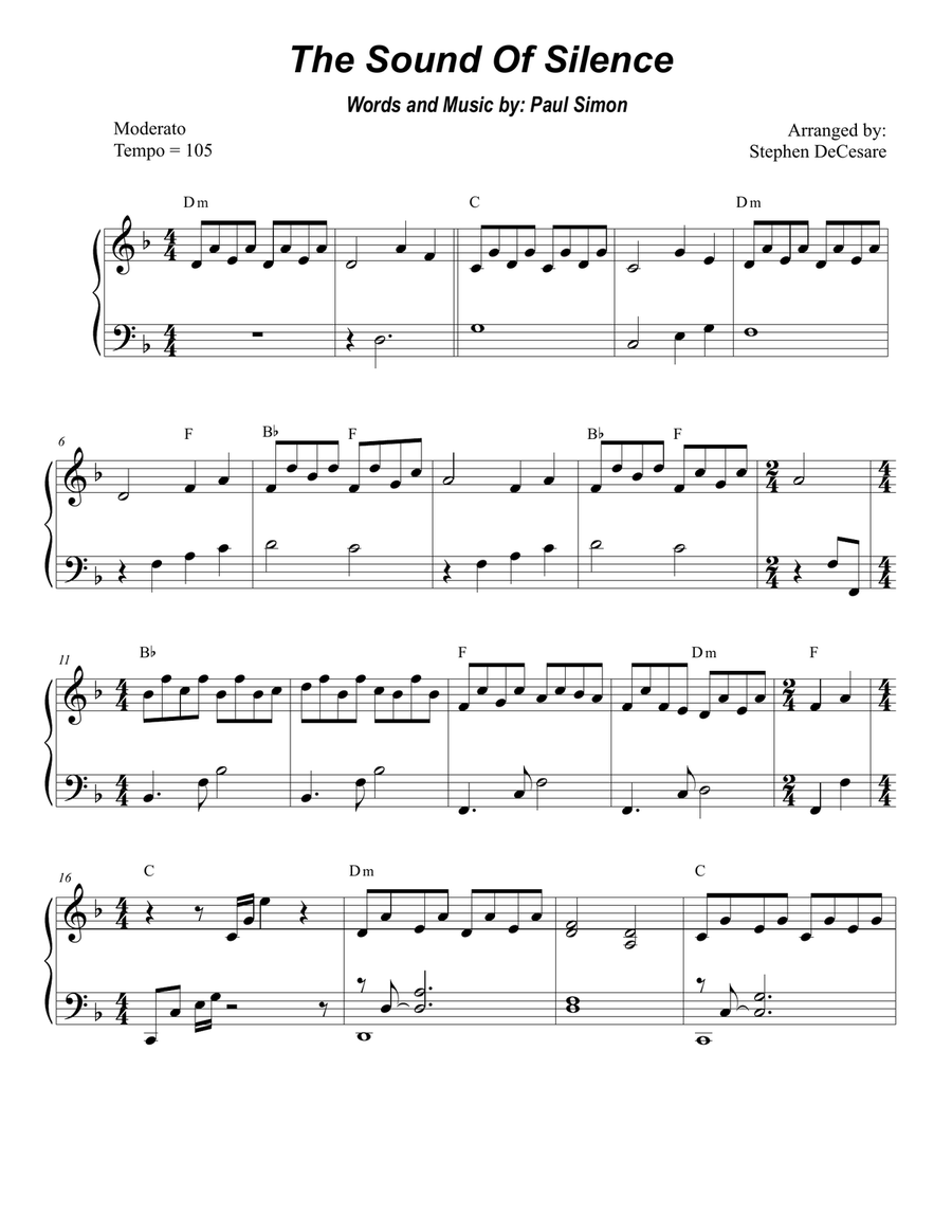 The Sound Of Silence Woodwind Duet scores gallery preview page 6