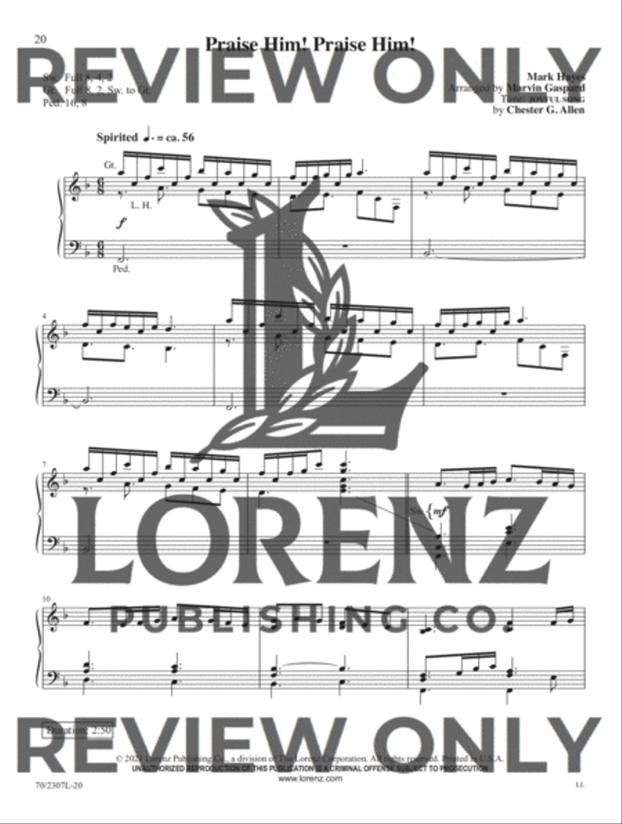 Mark Hayes: Hymns for Organ, Vol. 4 Organ Solo scores gallery preview page 12