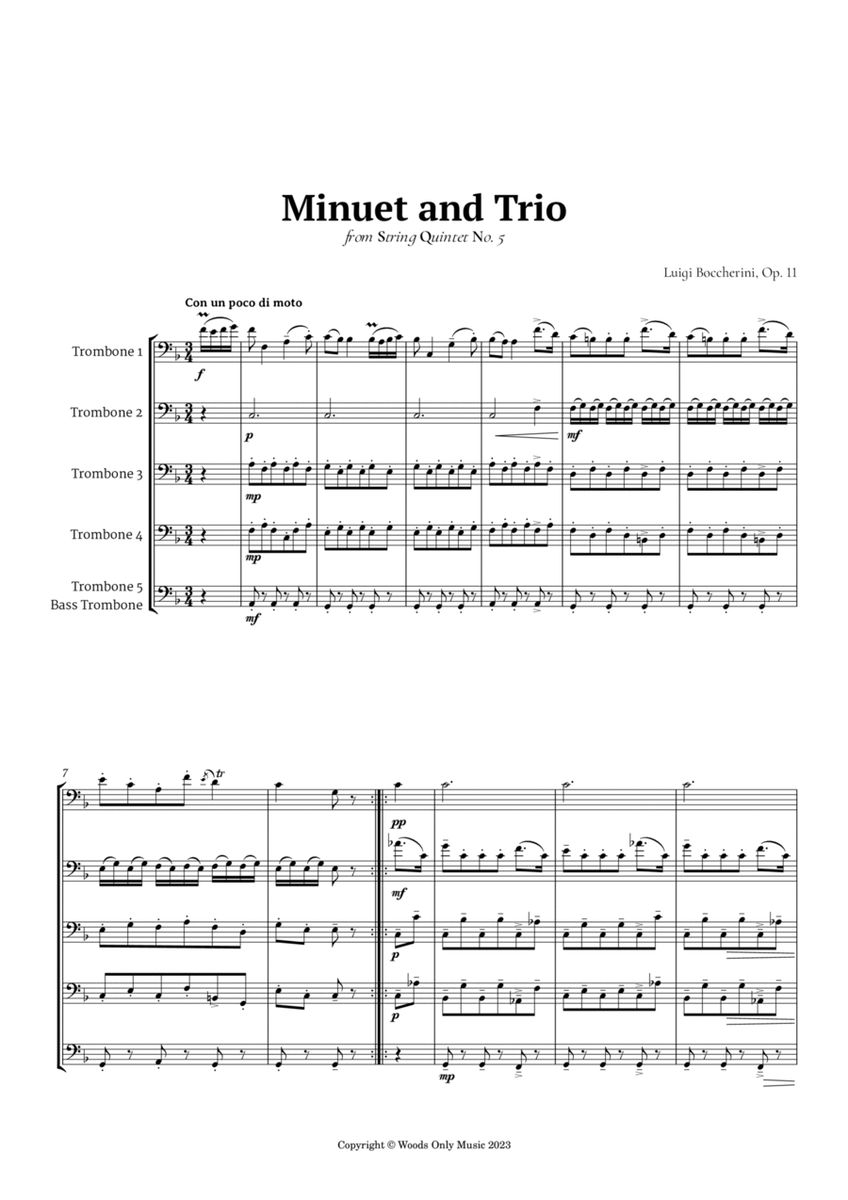 Minuet by Boccherini for Trombone Quintet image number null