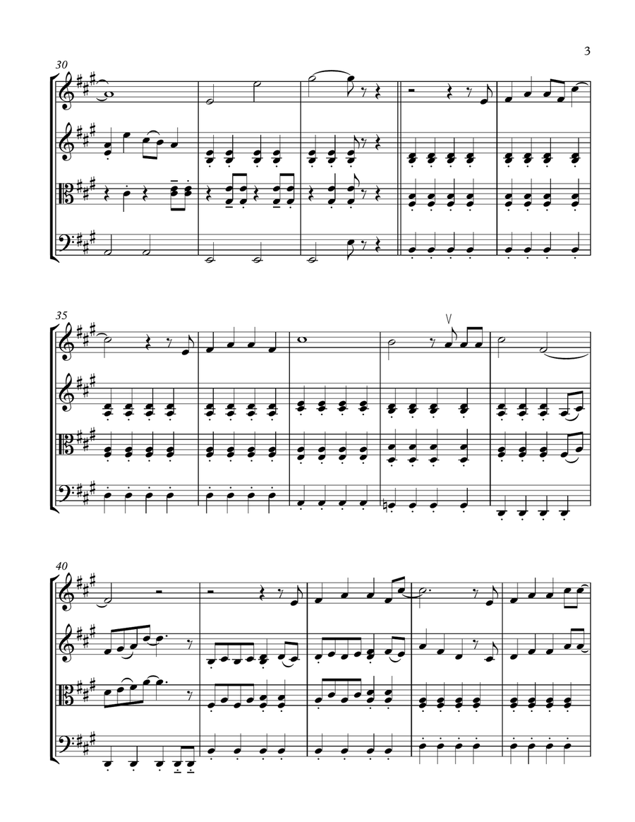 Green Eyes Green Eyes String Quartet scores gallery preview page 3