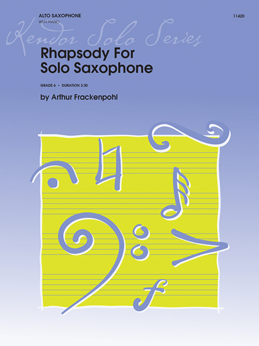 Rhapsody For Solo Saxophone