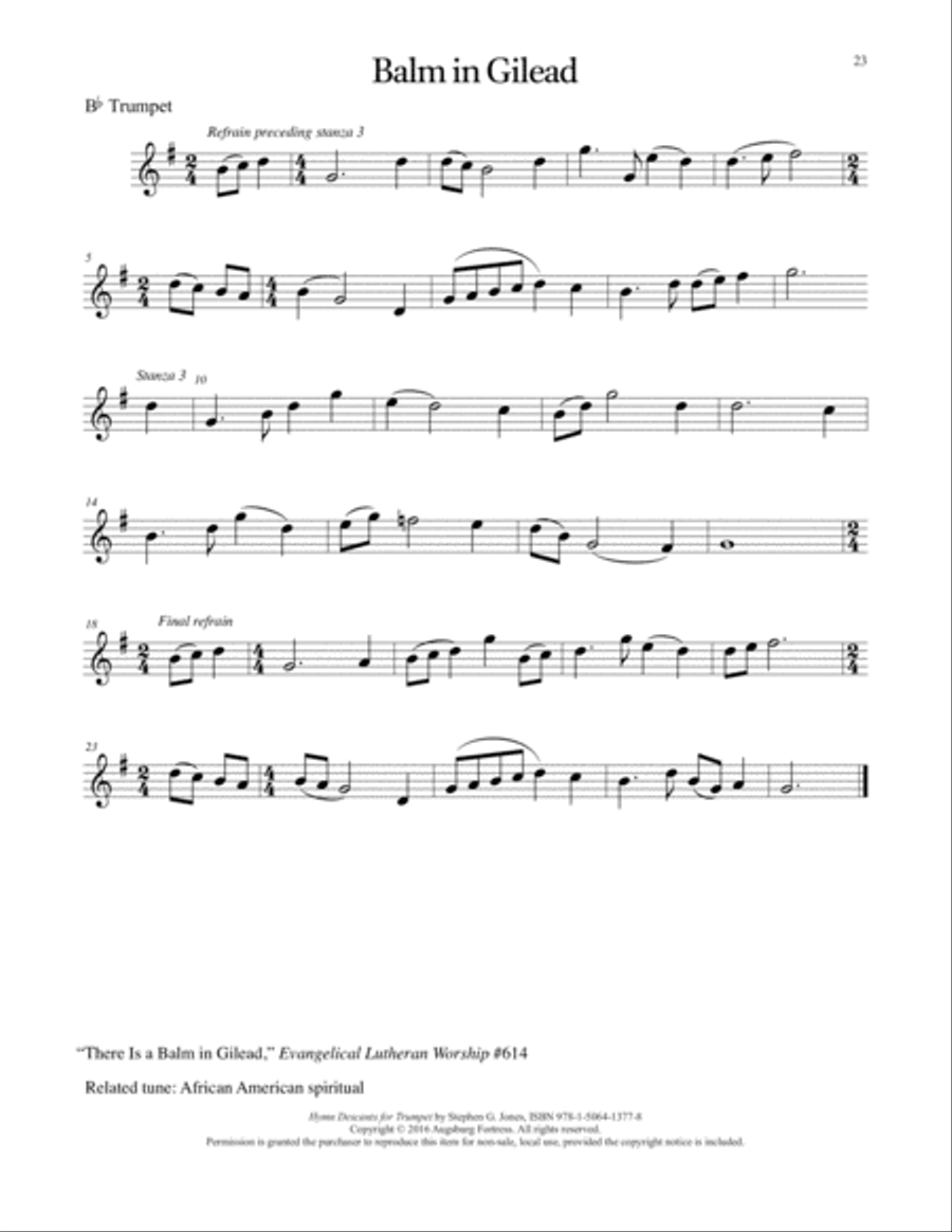 Hymn Descants for Trumpet C Trumpet scores gallery preview page 24