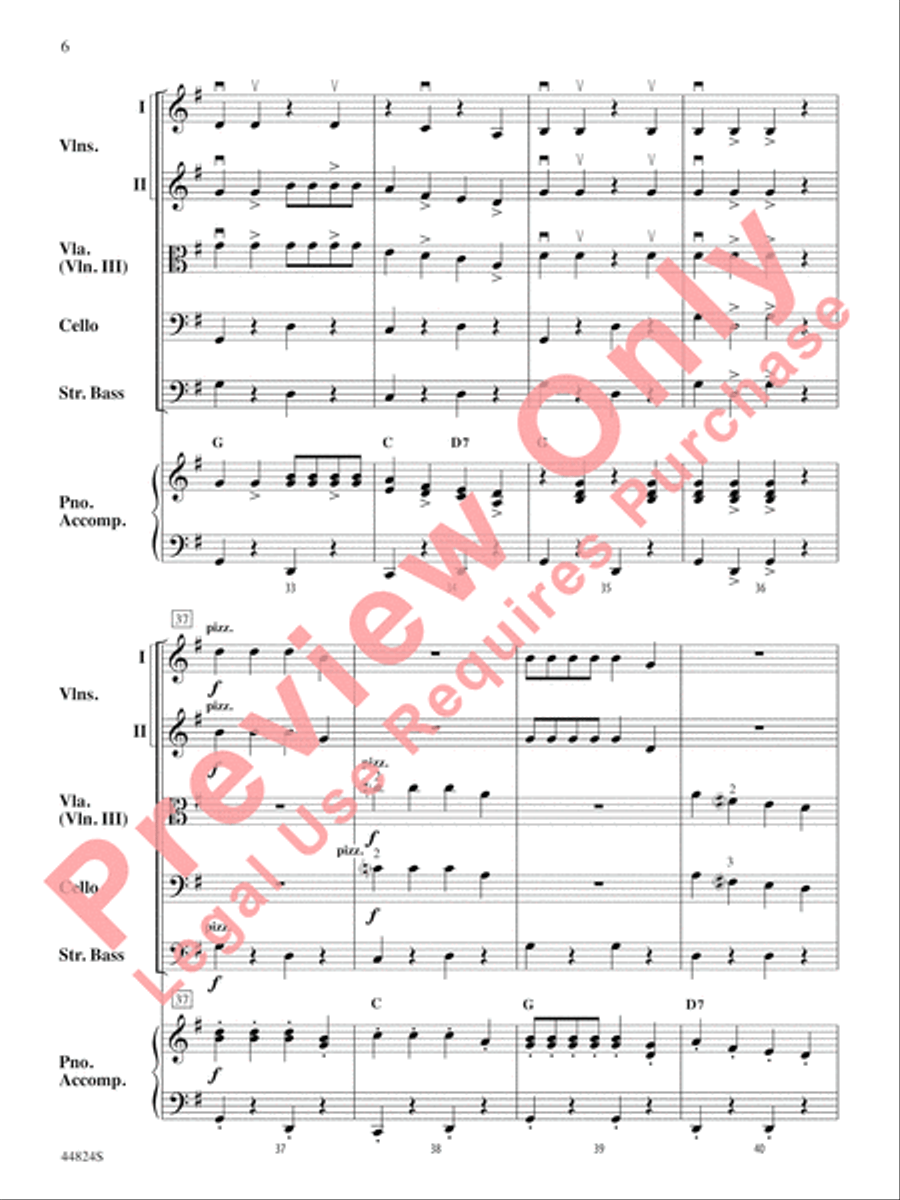 American Square Dance Set String Orchestra scores gallery preview page 7