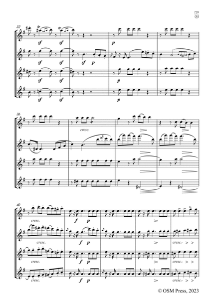 Kuhlau-Grand Flute Quartet,Op.103,for 4 Flutes image number null