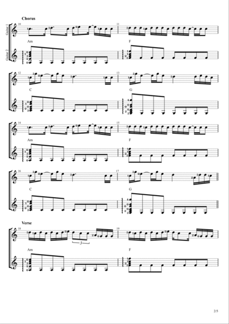 Colors Guitar Solo scores gallery preview page 2