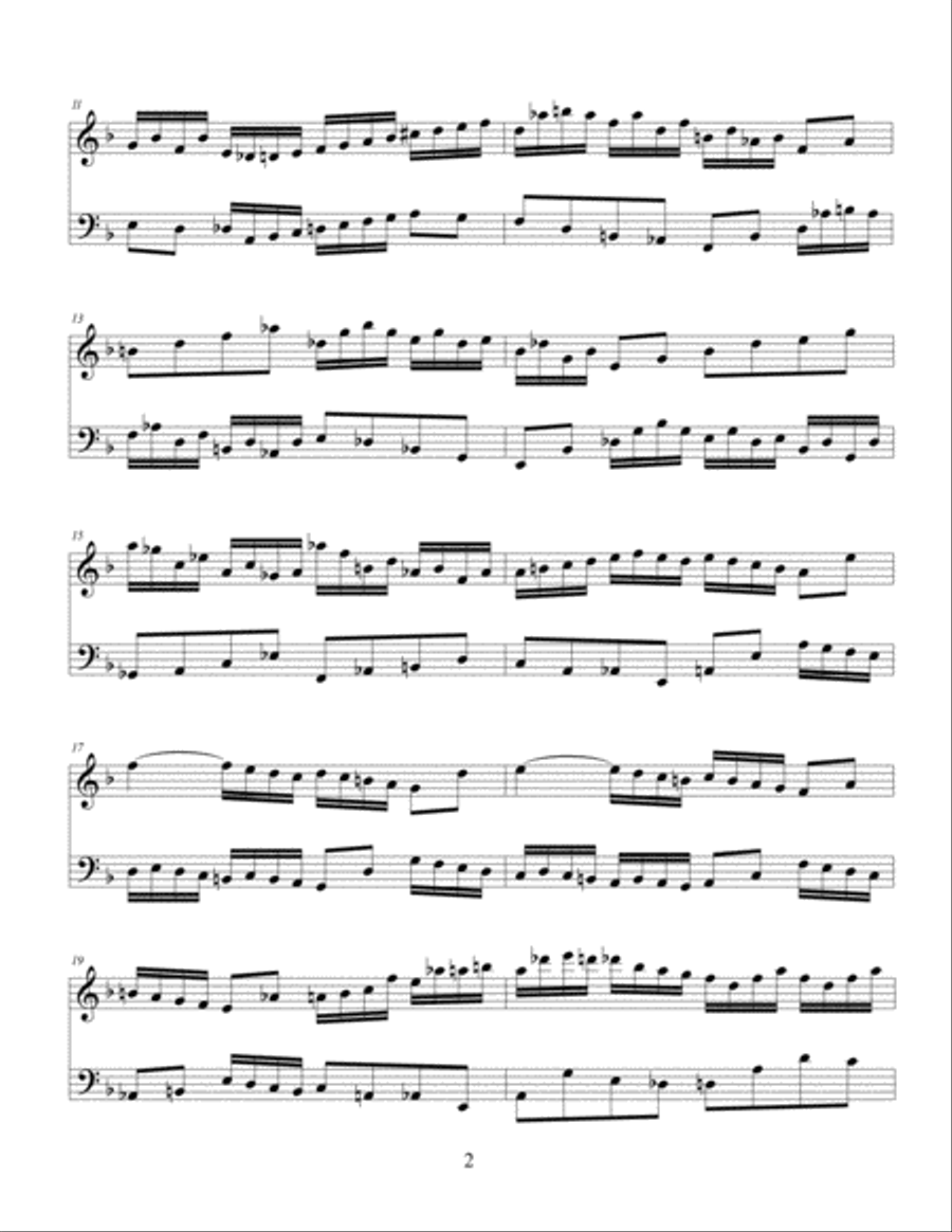 Two part Invention No. 2 in D minor of Jeffrey Joseph Arnold (Classical style) Piano Method scores gallery preview page 2