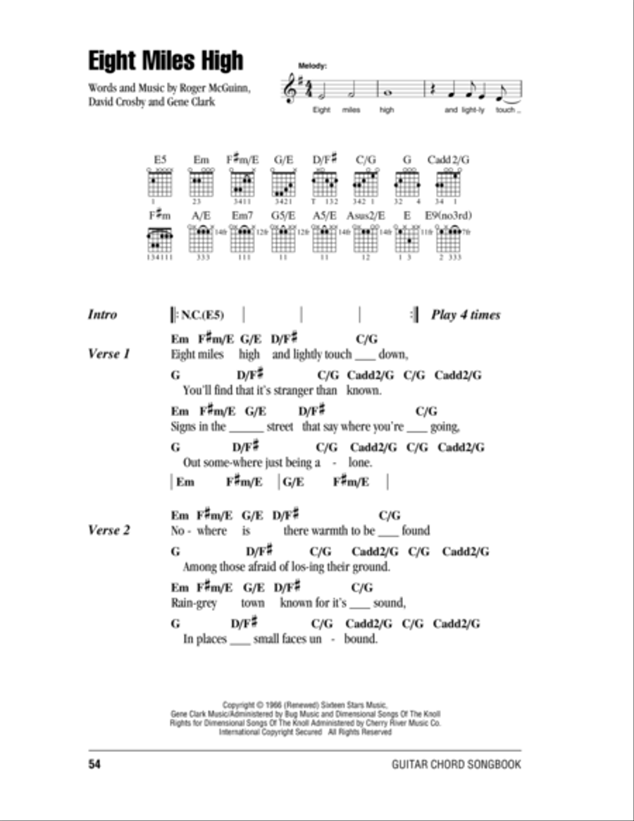 Eight Miles High Acoustic Guitar scores gallery preview page 1