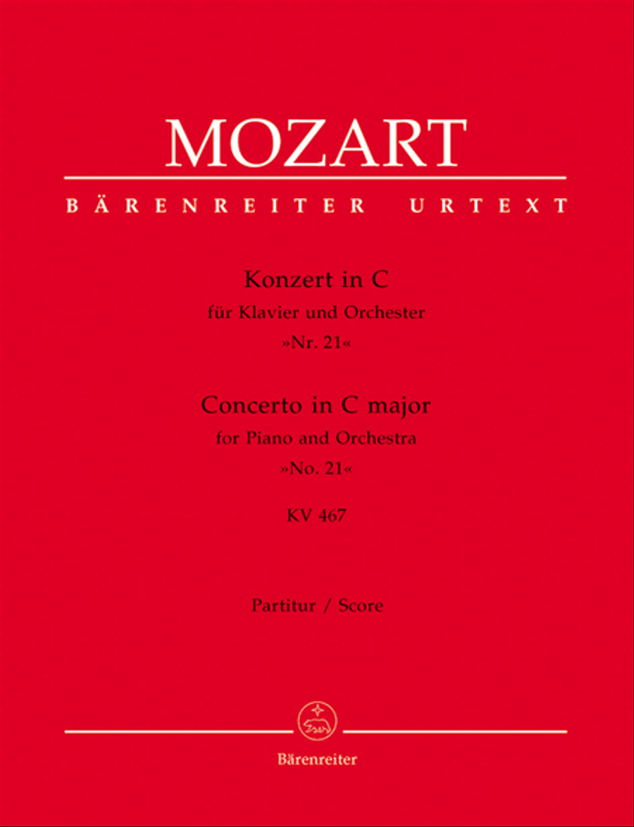 Concerto for Piano and Orchestra, No. 21 C major, KV 467