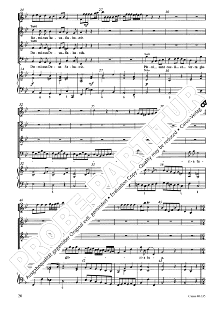 Missa civilis in B 3-Part scores gallery preview page 29