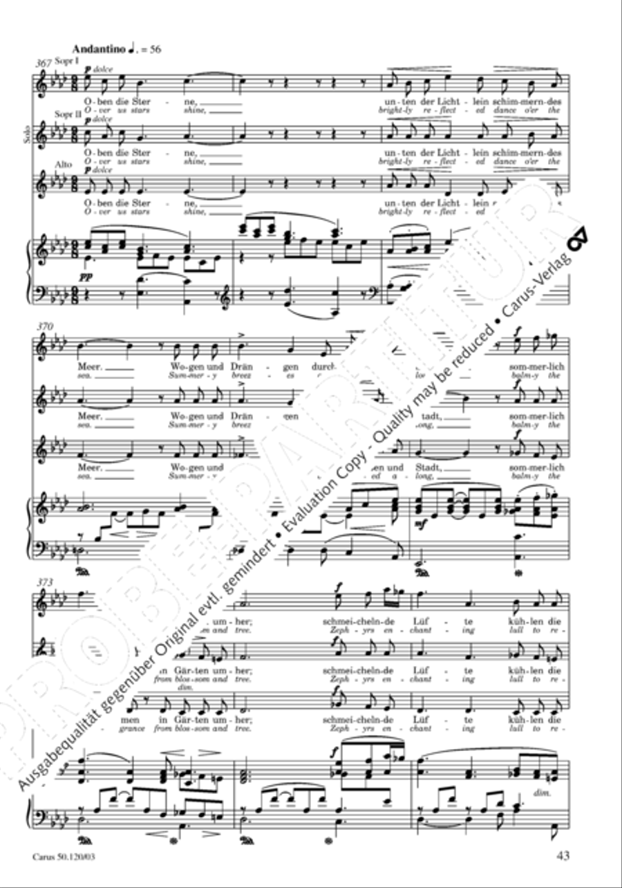 Christoforus + Das Tochterlein des Jairus (Gesamtausgabe, Bd. 9) 4-Part scores gallery preview page 44