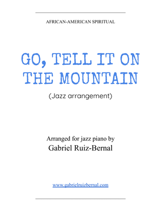 Book cover for GO, TELL IT ON THE MOUNTAIN (jazz piano arrangement)