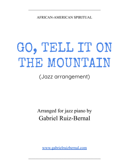GO, TELL IT ON THE MOUNTAIN (jazz piano arrangement) image number null