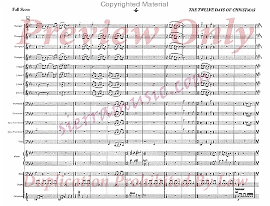 The Twelve Days Of Christmas Jazz Ensemble scores gallery preview page 7