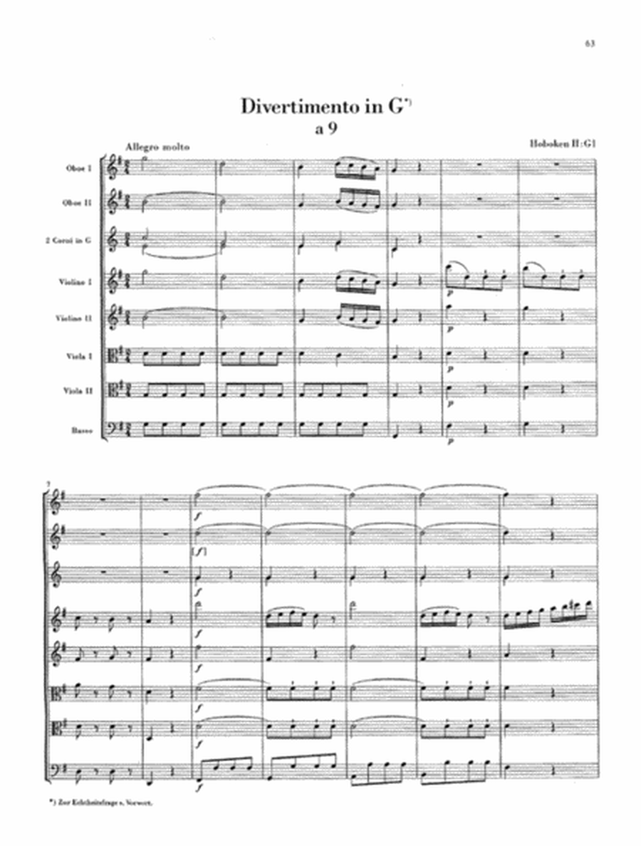 Divertimenti for Five and More Parts for String and Wind Instruments