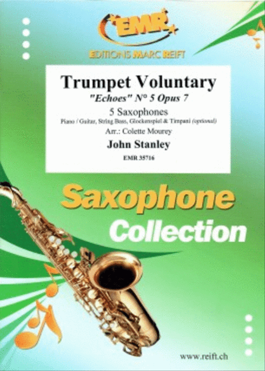 Trumpet Voluntary Saxophone Ensemble scores gallery preview page 1