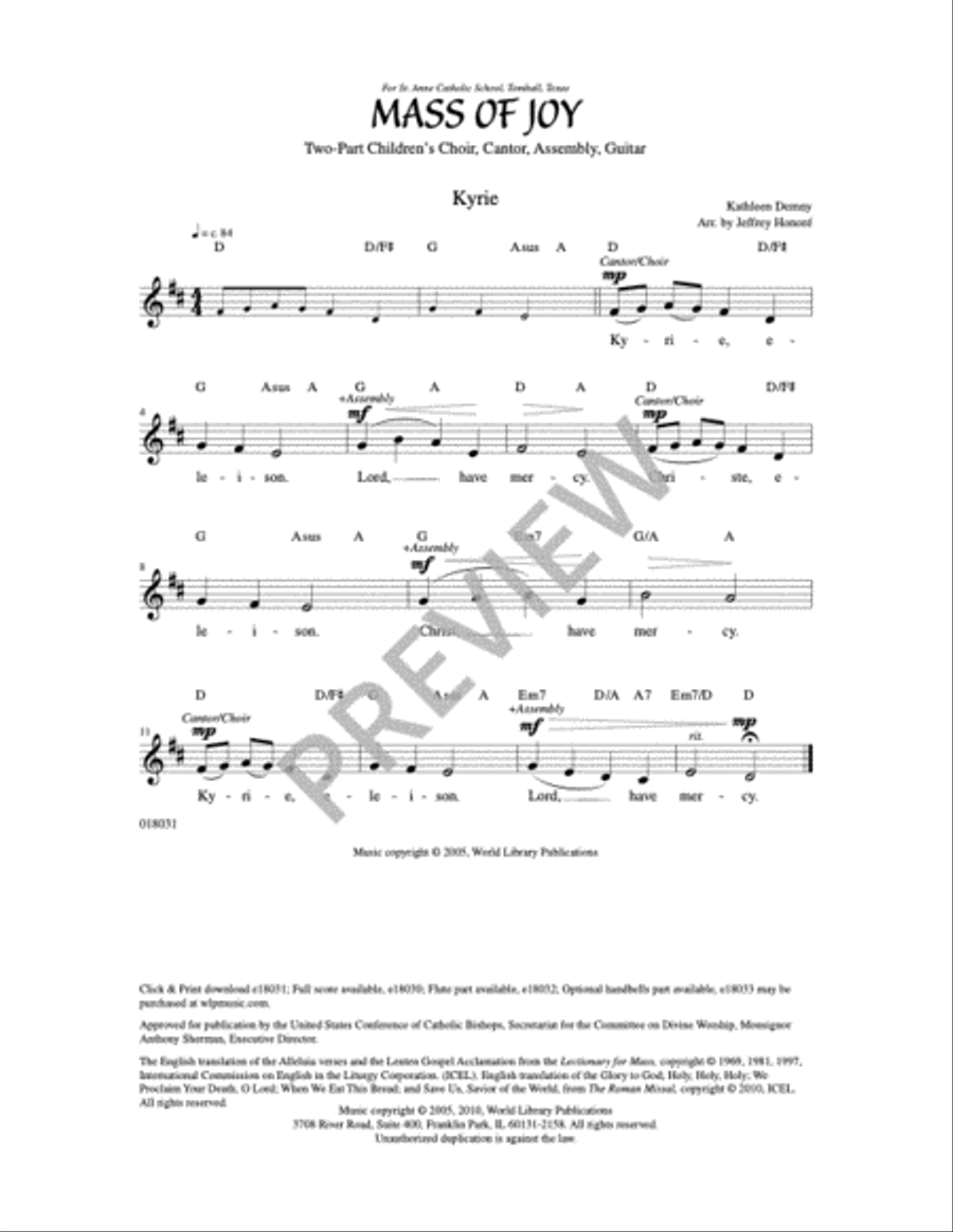 Mass of Joy - Choir / Guitar Edition Choir scores gallery preview page 9