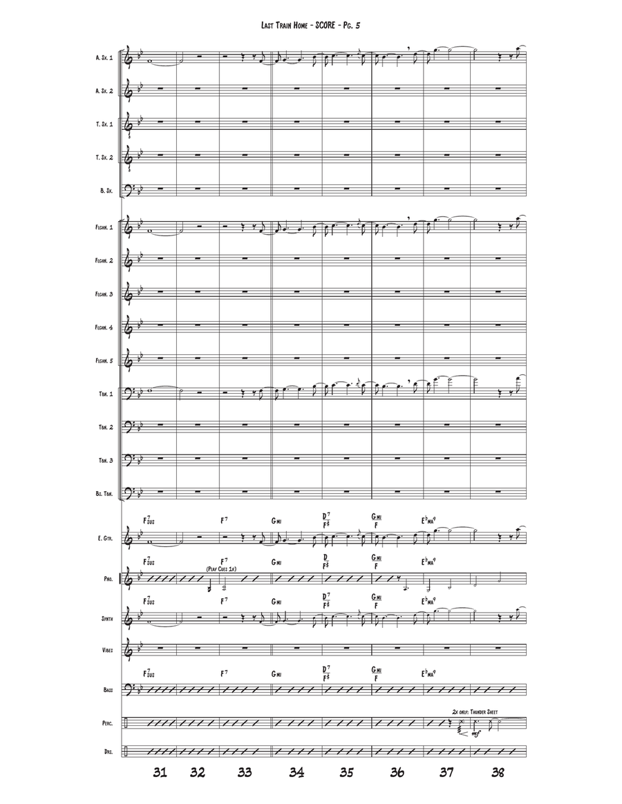 Last Train Home Jazz Ensemble scores gallery preview page 6