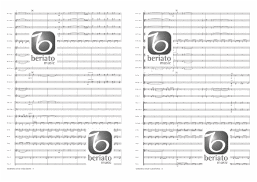 Morning Star Variations Fanfare Band scores gallery preview page 6
