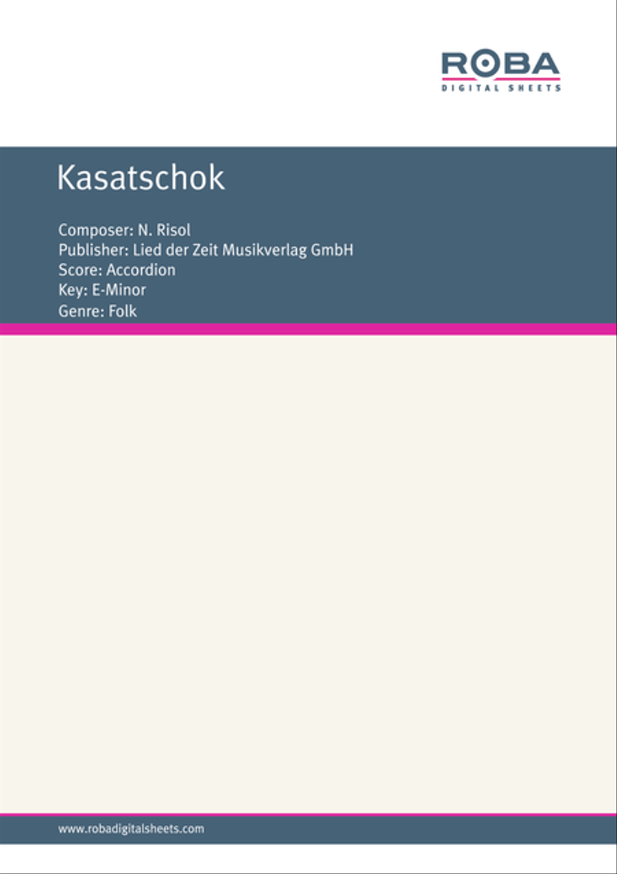 Kasatschok Accordion scores gallery preview page 1