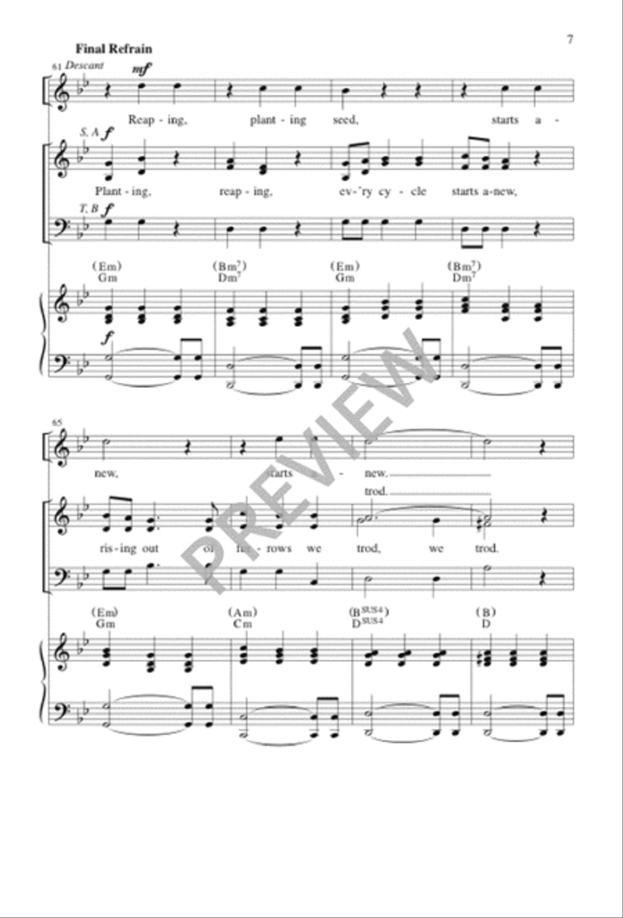 Planting, Reaping 3-Part scores gallery preview page 7