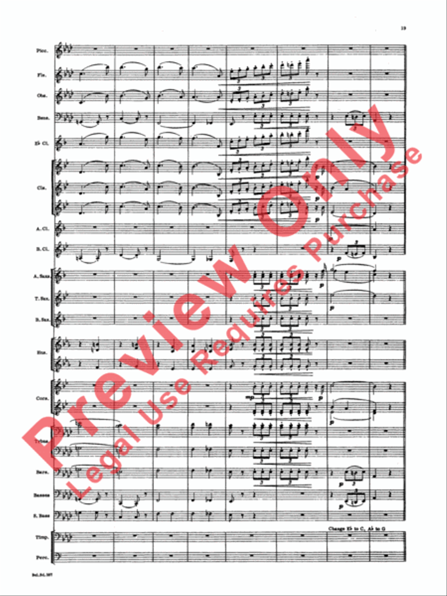 March and Procession of Bacchus Concert Band scores gallery preview page 18