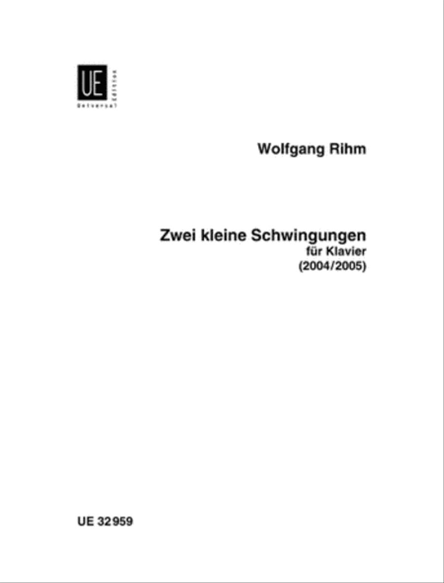 Zwei Kleine Schwingungen-2 Small Oscillations Chamber Music scores gallery preview page 1