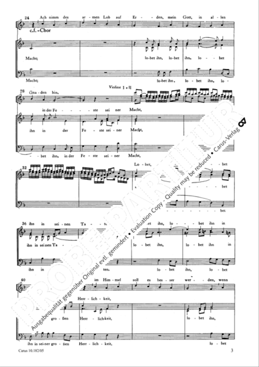 Psalm 150 (Der 150. Psalm) Unison Choir scores gallery preview page 4