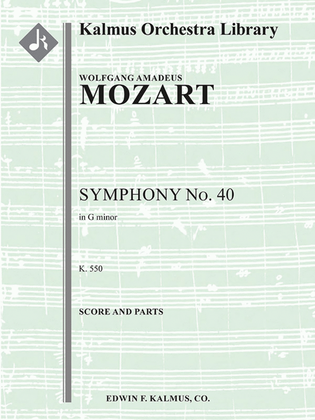 Book cover for Symphony No. 40 in G Minor, K. 550
