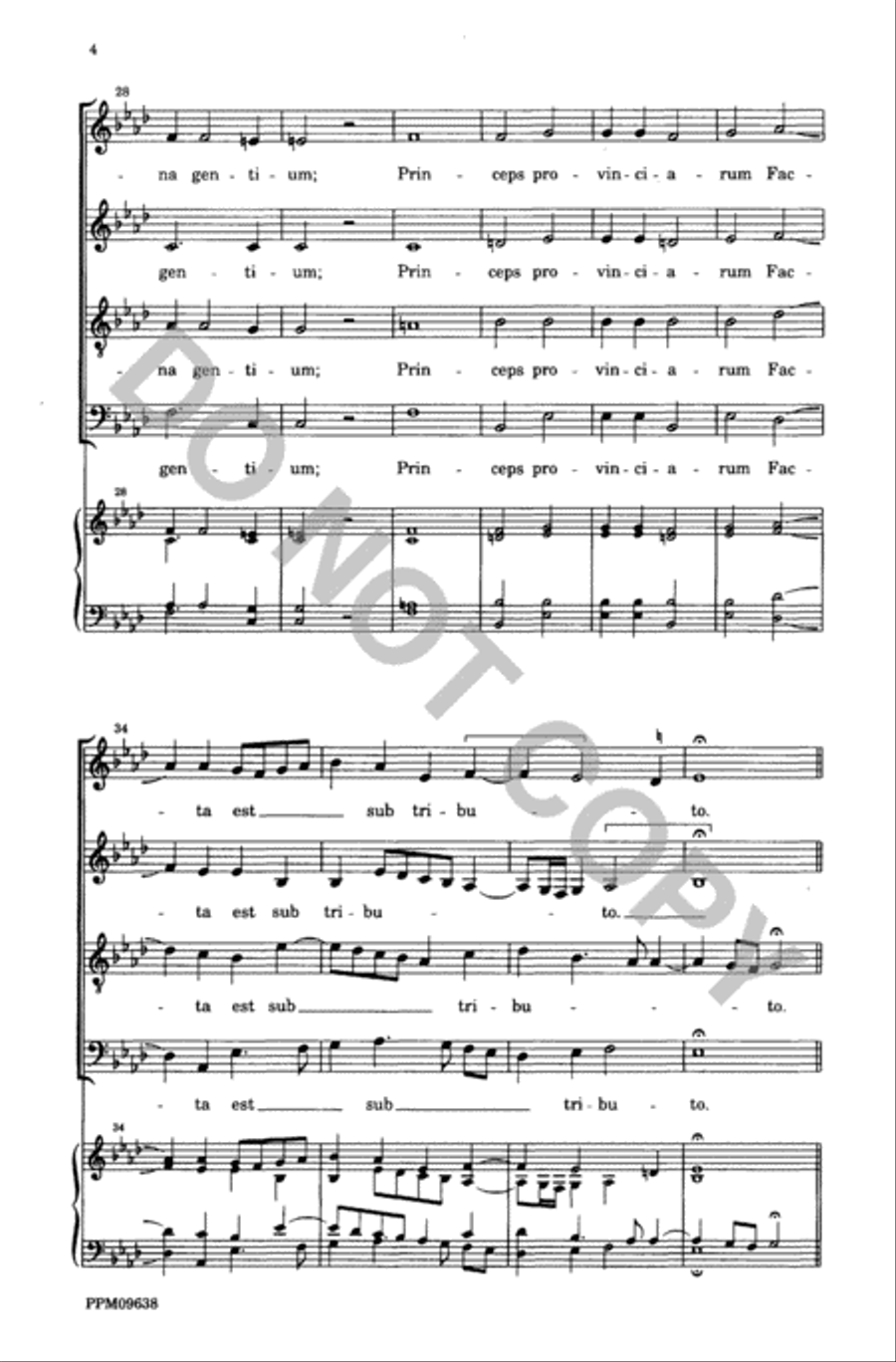 Lamentations of the Prophet Jeremiah 4-Part scores gallery preview page 5