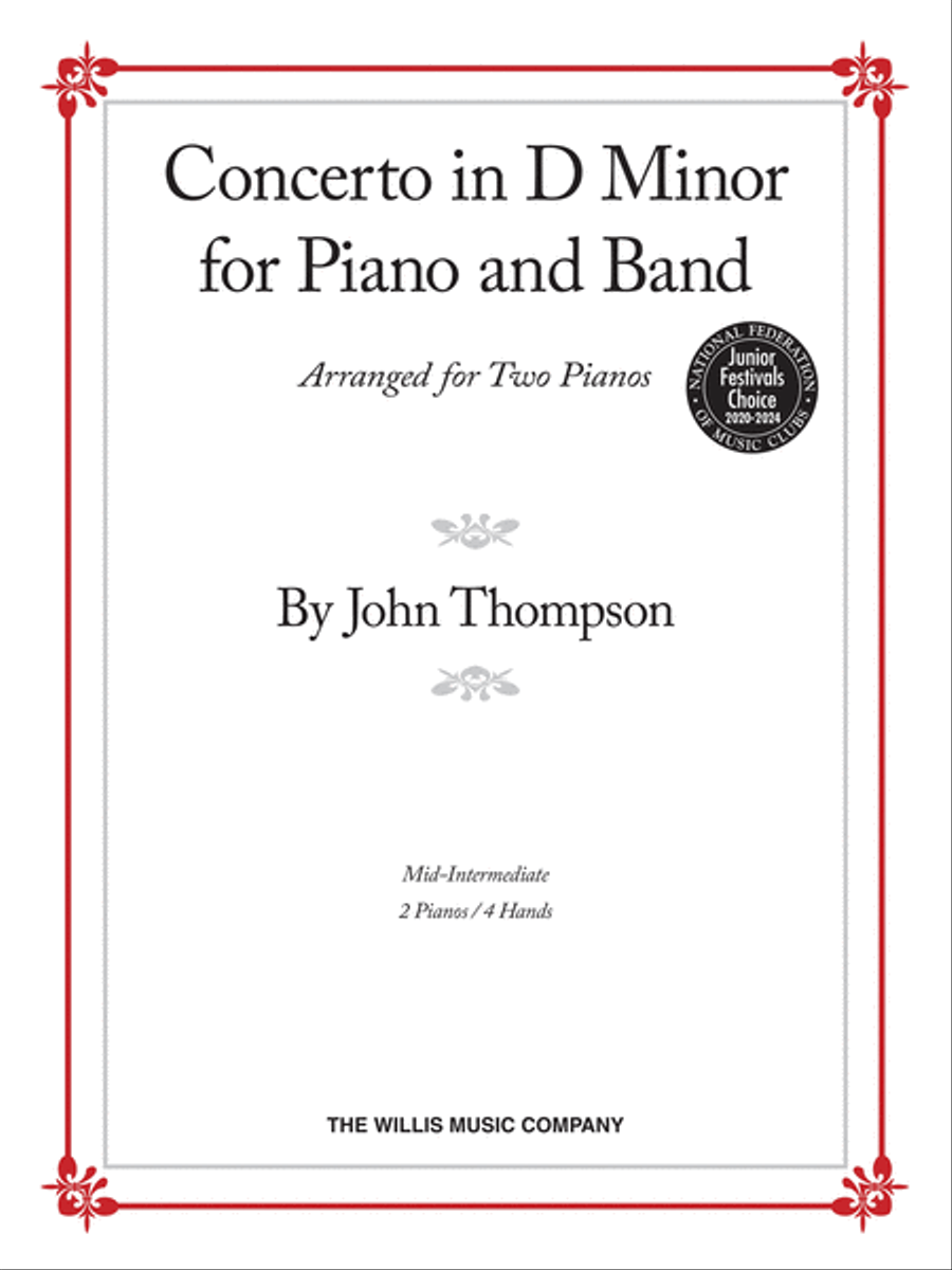 Concerto in D Minor Piano Solo scores gallery preview page 1