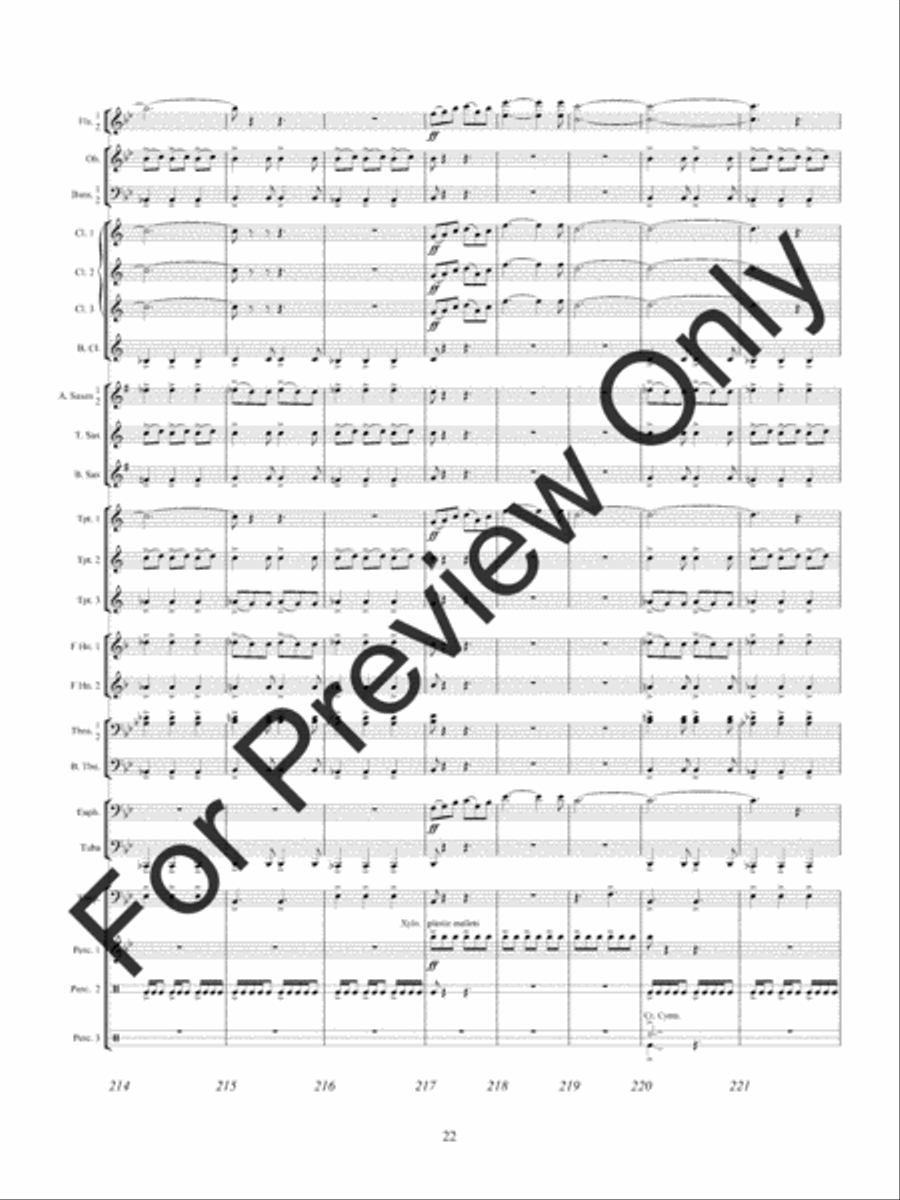 American Hymn Tune Sketches Concert Band scores gallery preview page 25