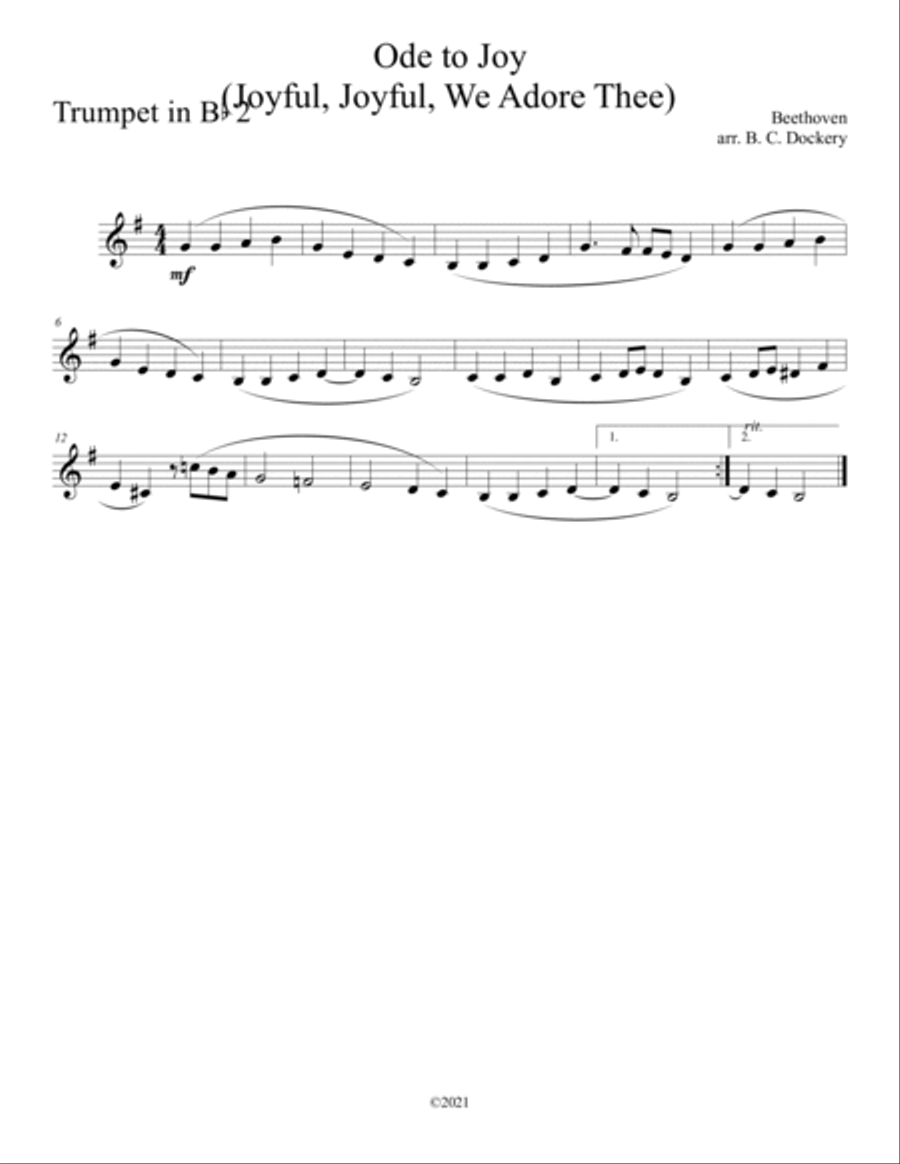 10 Easter Duets for 2 Trumpets and Piano - Volume 1 Trumpet Duet scores gallery preview page 6