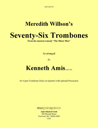 Book cover for Seventy-Six Trombones (trombone choir)