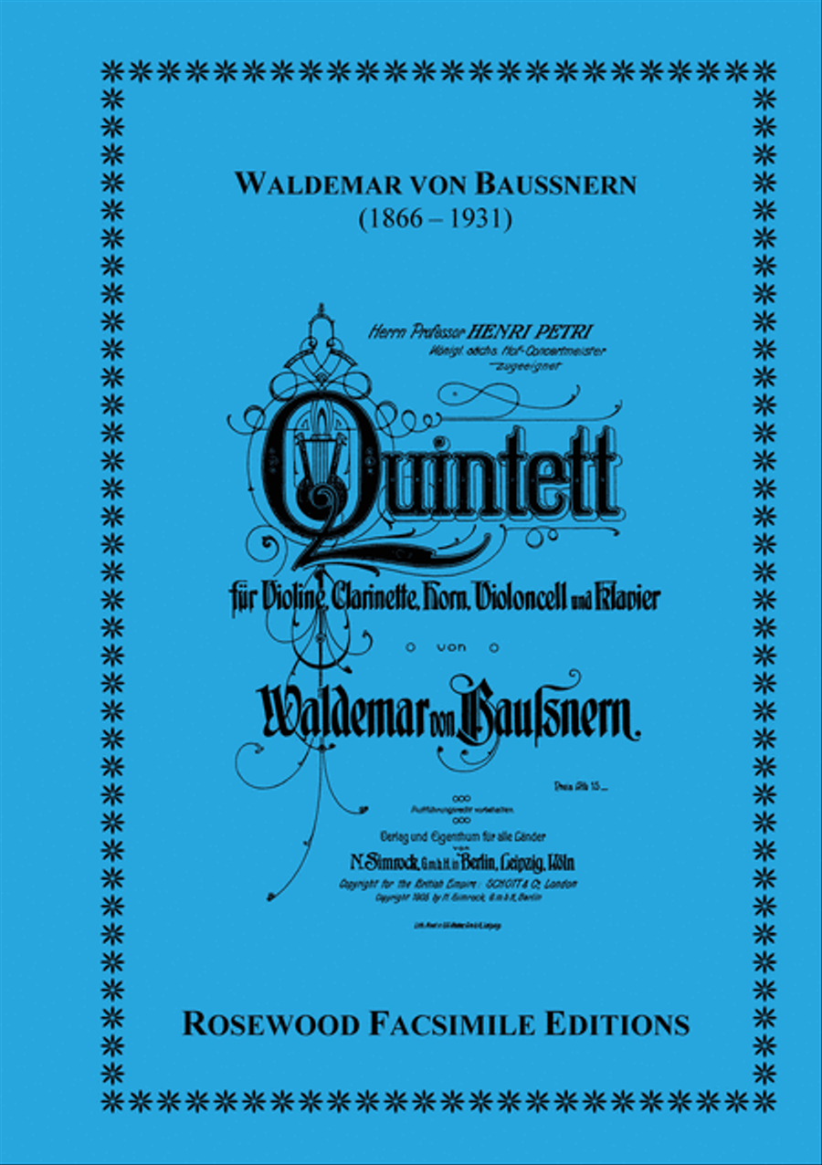 Quintet A Clarinet scores gallery preview page 1