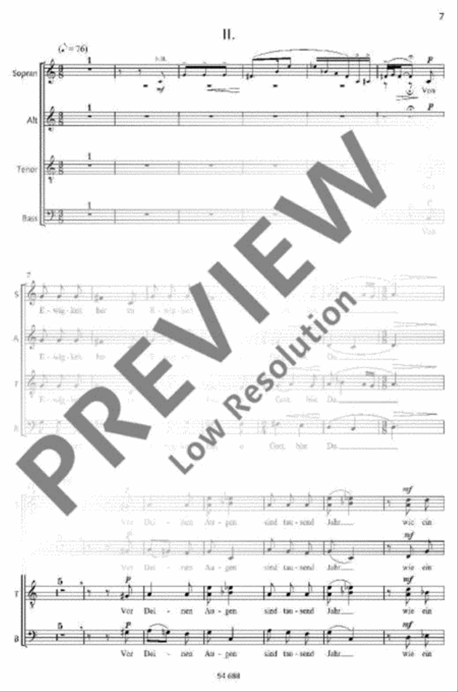 Dem König der Ewigkeit Mixed Choir scores gallery preview page 4