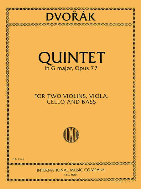 Quintet in G major, Op. 77 (with String Bass)