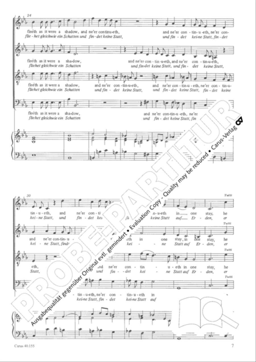 Funeral music of Queen Mary 4-Part scores gallery preview page 8