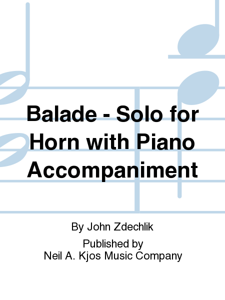 Balade - Solo for Horn with Piano Accompaniment image number null